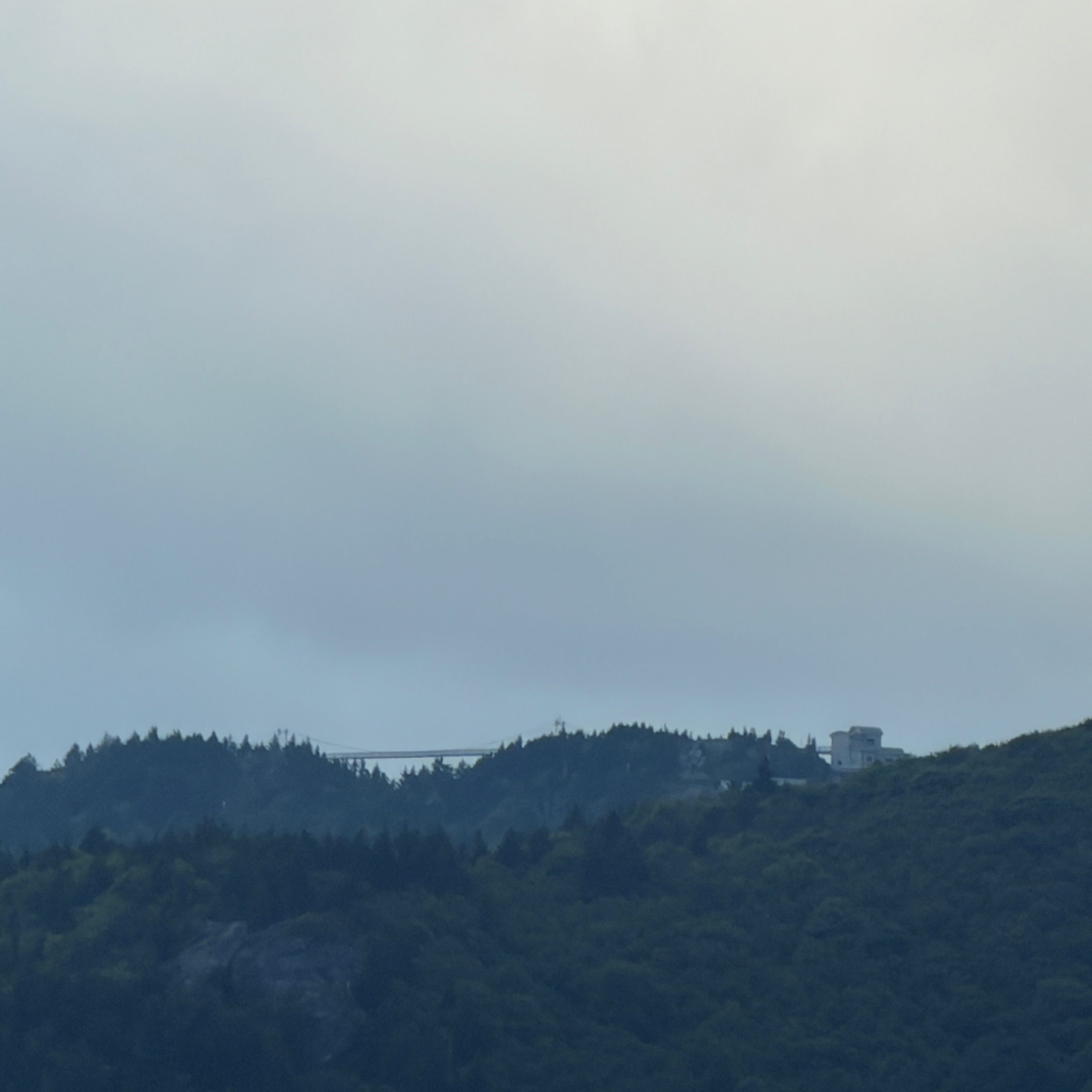 A view of the Mile High Swinging Bridge atop Grandfather Mountain