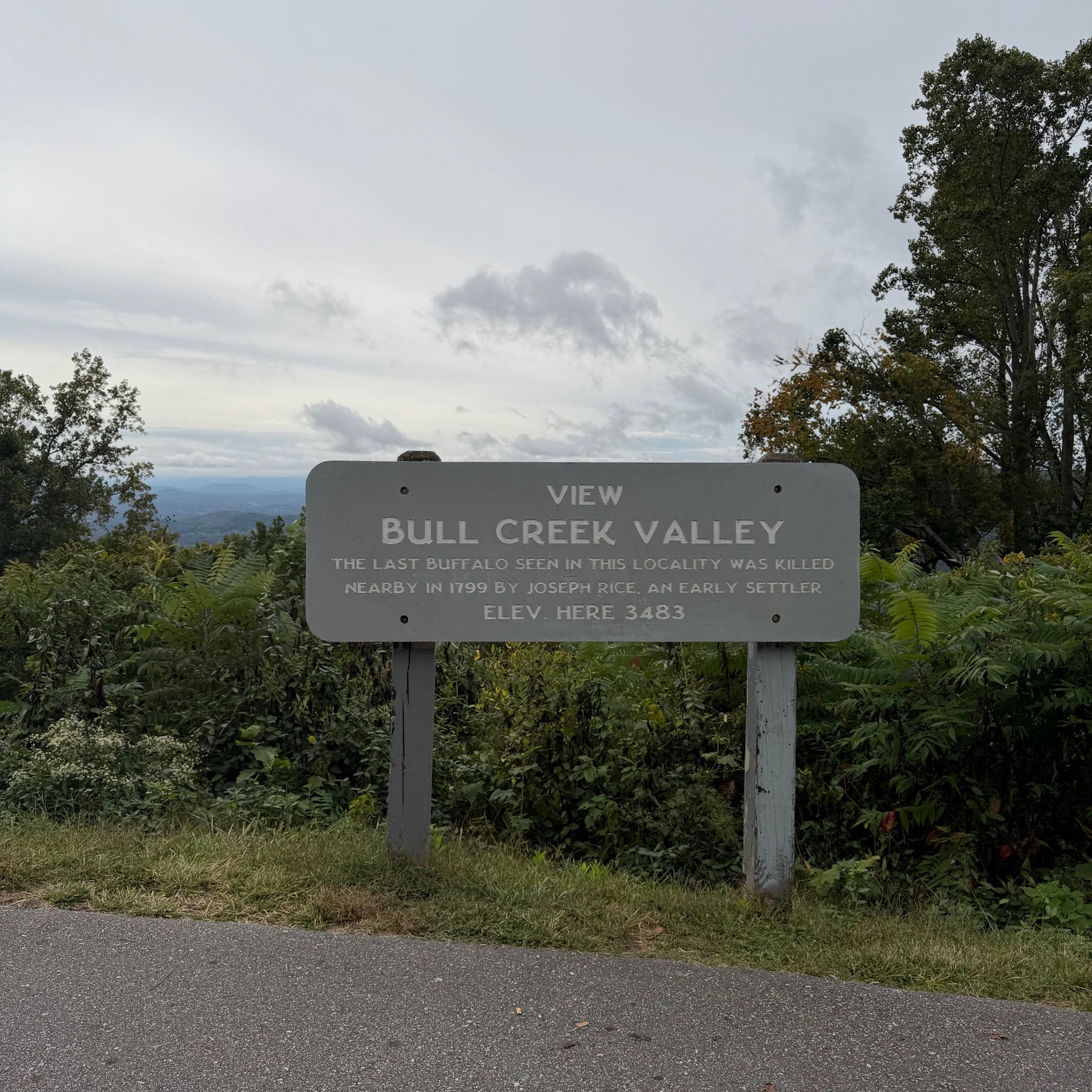 View of Bull Creek Valley