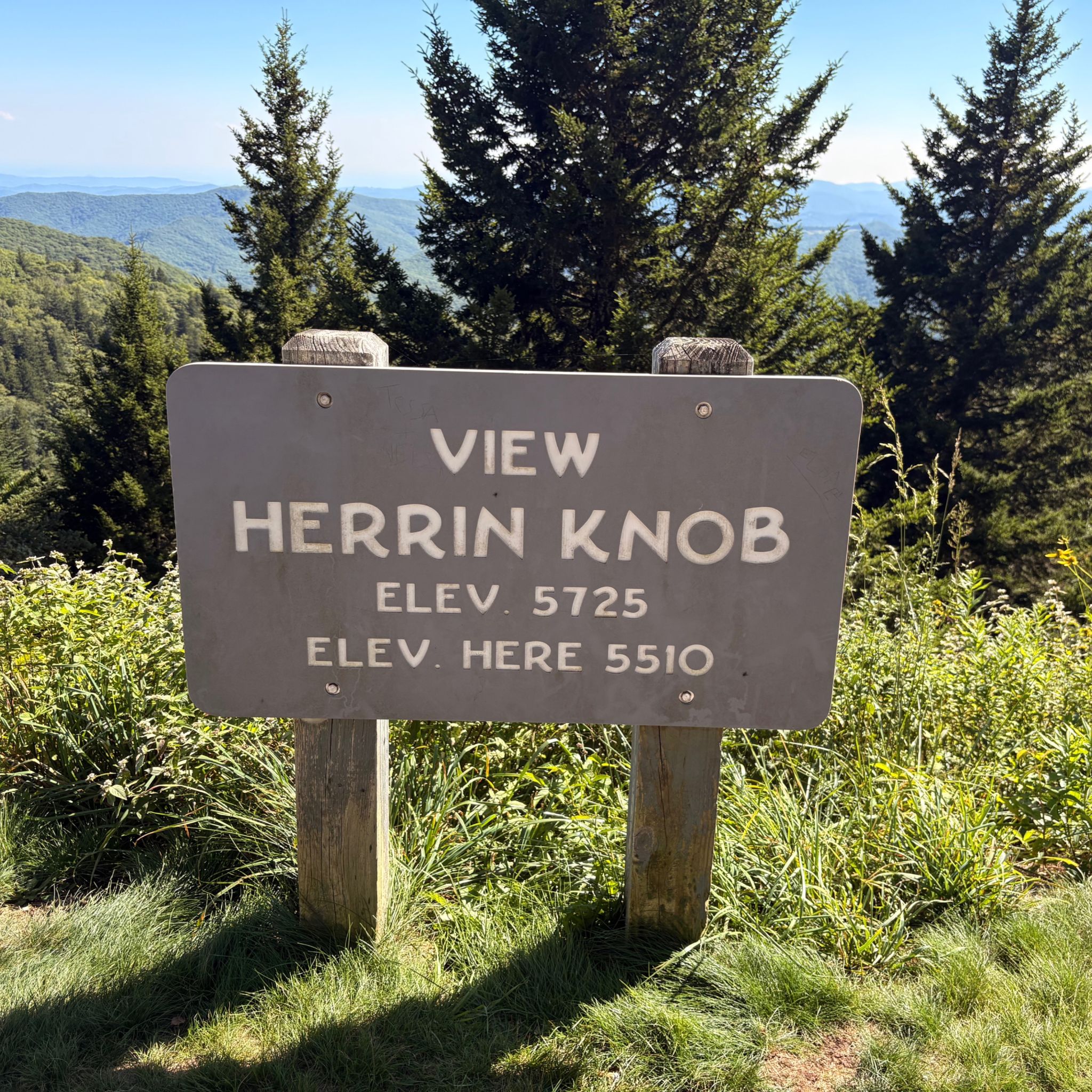 View of Herrin knob