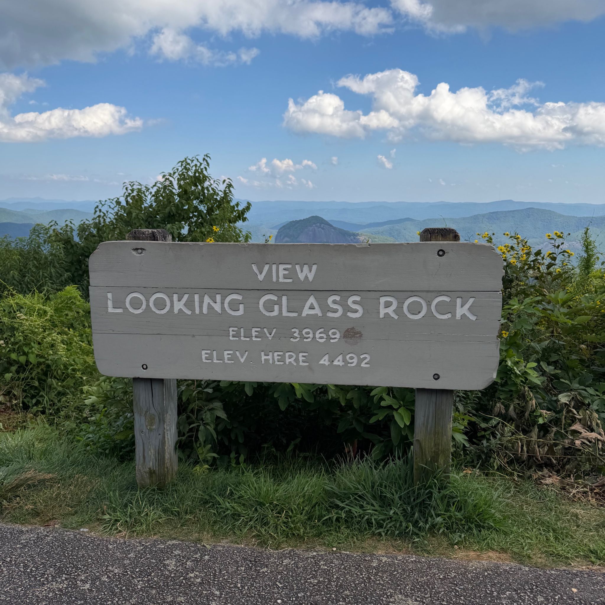 View of Looking Glass Rock